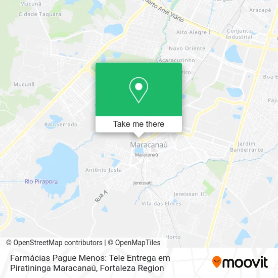 Farmácias Pague Menos: Tele Entrega em Piratininga Maracanaú map