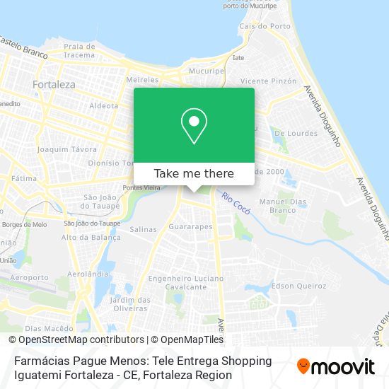 Mapa Farmácias Pague Menos: Tele Entrega Shopping Iguatemi Fortaleza - CE