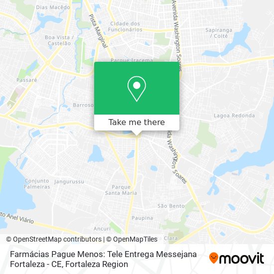 Mapa Farmácias Pague Menos: Tele Entrega Messejana Fortaleza - CE