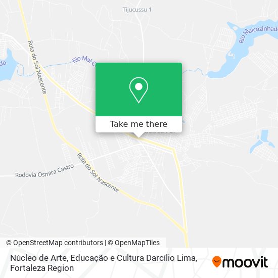 Mapa Núcleo de Arte, Educação e Cultura Darcílio Lima