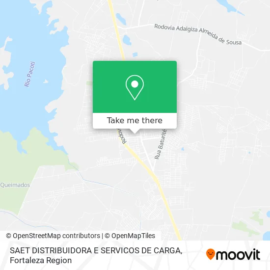 SAET DISTRIBUIDORA E SERVICOS DE CARGA map