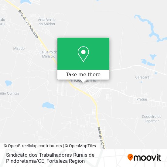 Mapa Sindicato dos Trabalhadores Rurais de Pindoretama / CE