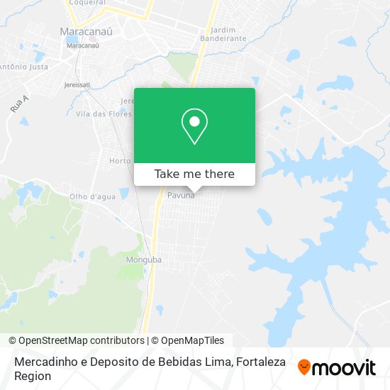 Mapa Mercadinho e Deposito de Bebidas Lima