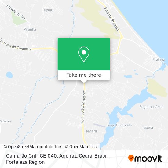 Mapa Camarão Grill, CE-040. Aquiraz, Ceará, Brasil