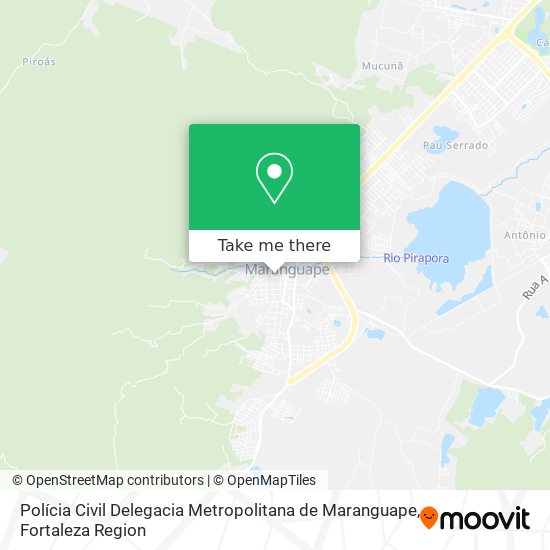 Mapa Polícia Civil Delegacia Metropolitana de Maranguape