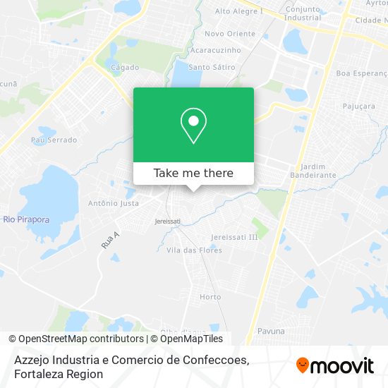 Azzejo Industria e Comercio de Confeccoes map