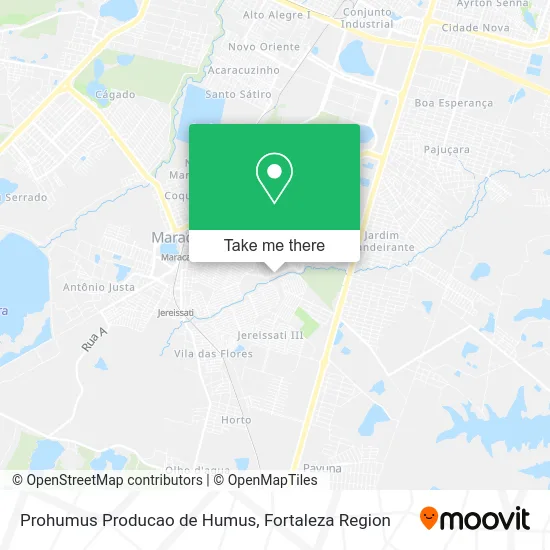 Prohumus Producao de Humus map