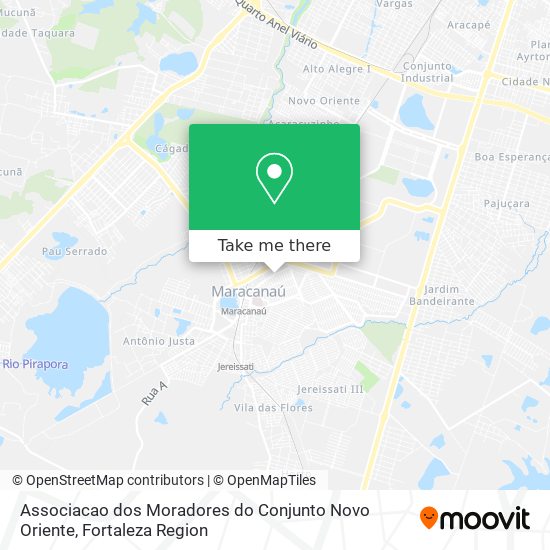 Associacao dos Moradores do Conjunto Novo Oriente map