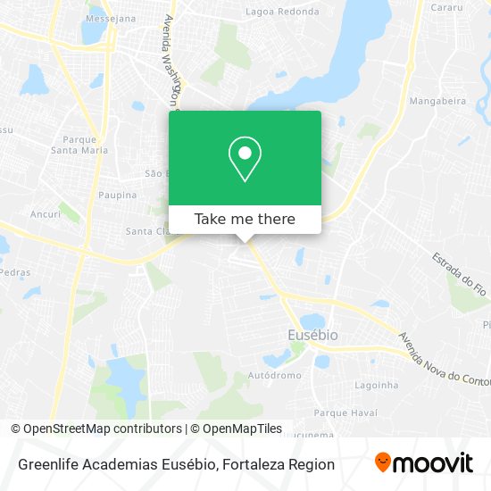Greenlife Academias Eusébio map