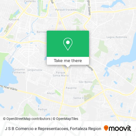 J S B Comercio e Representacoes map