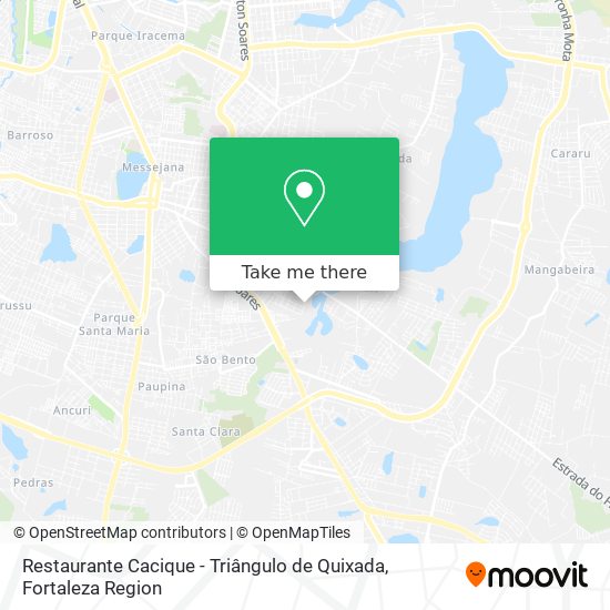 Mapa Restaurante Cacique - Triângulo de Quixada