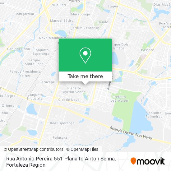 Rua Antonio Pereira 551 Planalto Airton Senna map