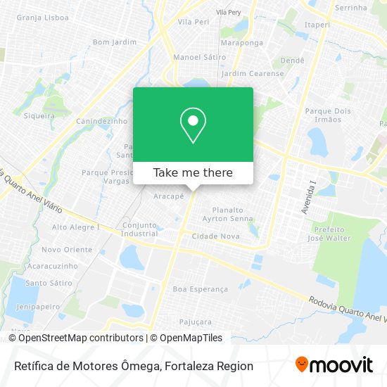 Retífica de Motores Ômega map