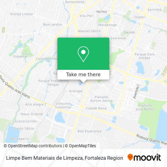 Limpe Bem Materiais de Limpeza map