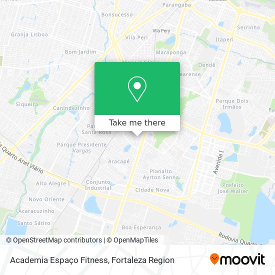 Mapa Academia Espaço Fitness