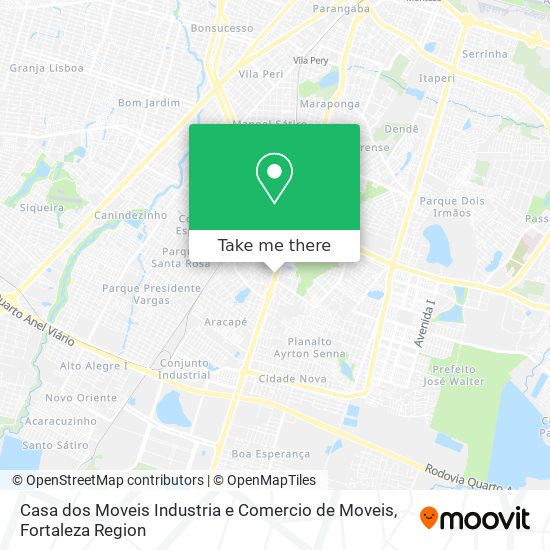 Mapa Casa dos Moveis Industria e Comercio de Moveis
