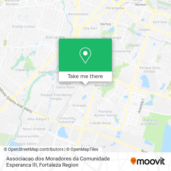 Associacao dos Moradores da Comunidade Esperanca III map