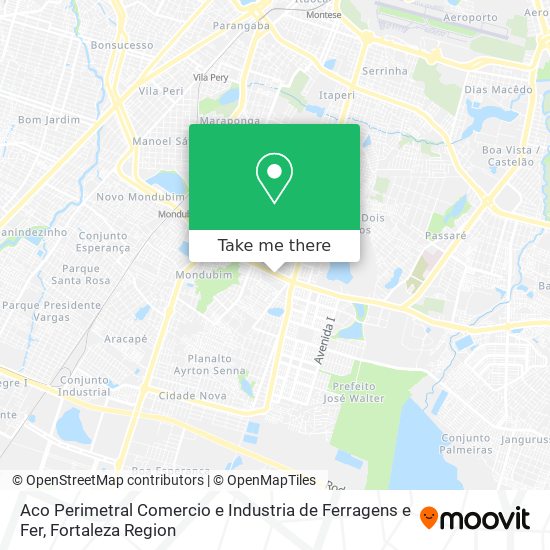 Aco Perimetral Comercio e Industria de Ferragens e Fer map