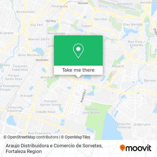 Araujo Distribuidora e Comercio de Sorvetes map