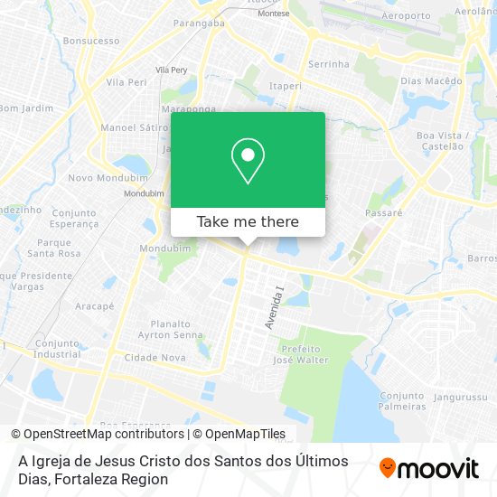 Mapa A Igreja de Jesus Cristo dos Santos dos Últimos Dias