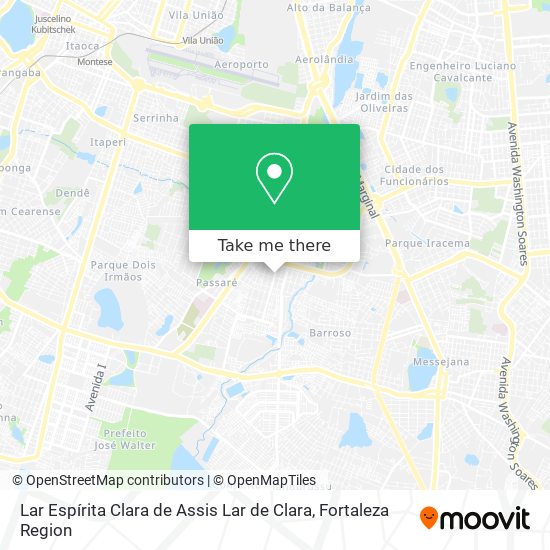 Mapa Lar Espírita Clara de Assis Lar de Clara