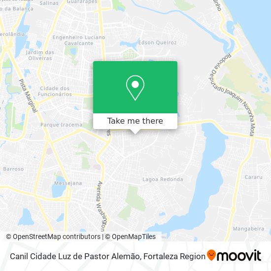 Mapa Canil Cidade Luz de Pastor Alemão