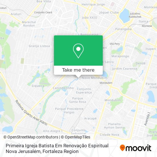 Primeira Igreja Batista Em Renovação Espiritual Nova Jerusalém map