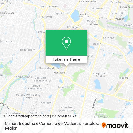 Mapa Chinart Industria e Comercio de Madeiras