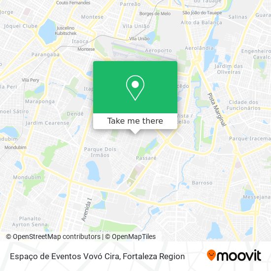 Espaço de Eventos Vovó Cira map