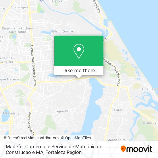 Mapa Madefer Comercio e Servico de Materiais de Construcao e MA