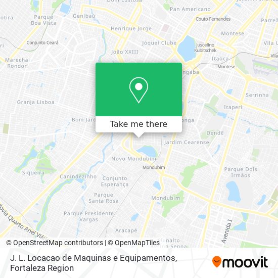 J. L. Locacao de Maquinas e Equipamentos map