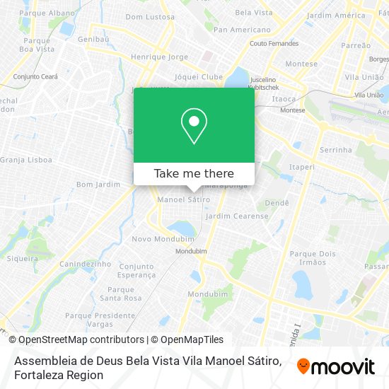 Assembleia de Deus Bela Vista Vila Manoel Sátiro map