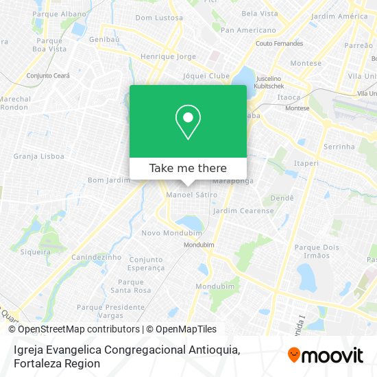 Mapa Igreja Evangelica Congregacional Antioquia