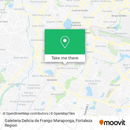 Mapa Galeteria Delicia de Frango Maraponga