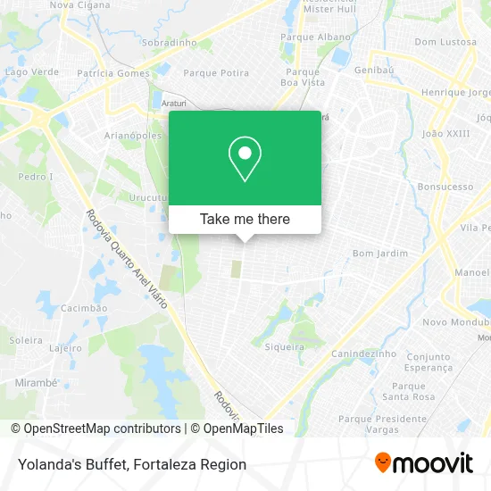 Yolanda's Buffet map