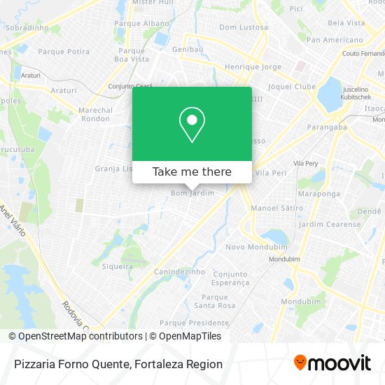 Mapa Pizzaria Forno Quente