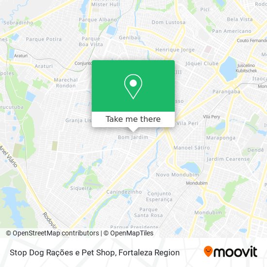 Stop Dog Rações e Pet Shop map
