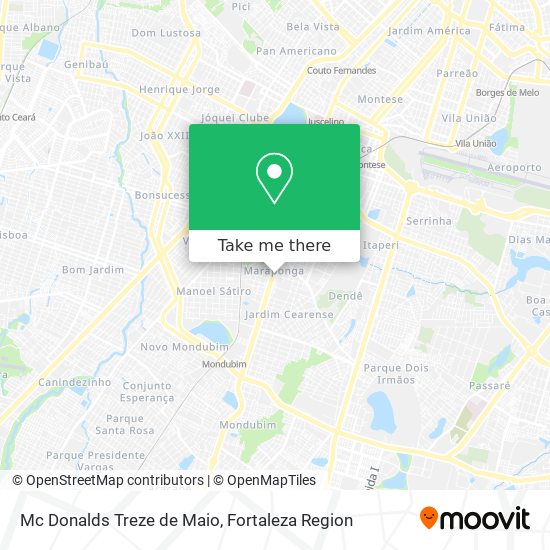 Mc Donalds Treze de Maio map