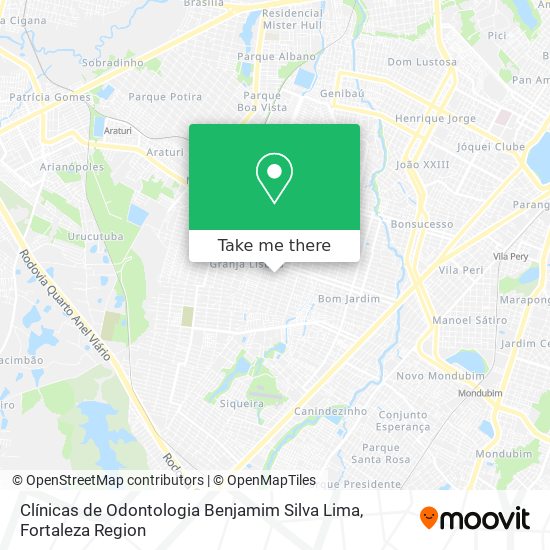 Clínicas de Odontologia Benjamim Silva Lima map