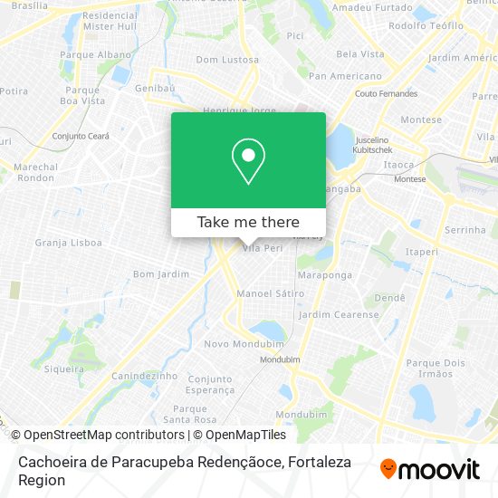 Cachoeira de Paracupeba Redençãoce map