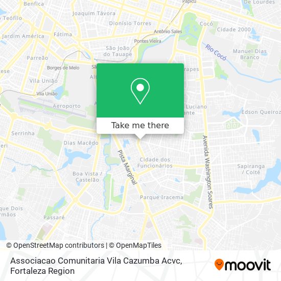 Associacao Comunitaria Vila Cazumba Acvc map
