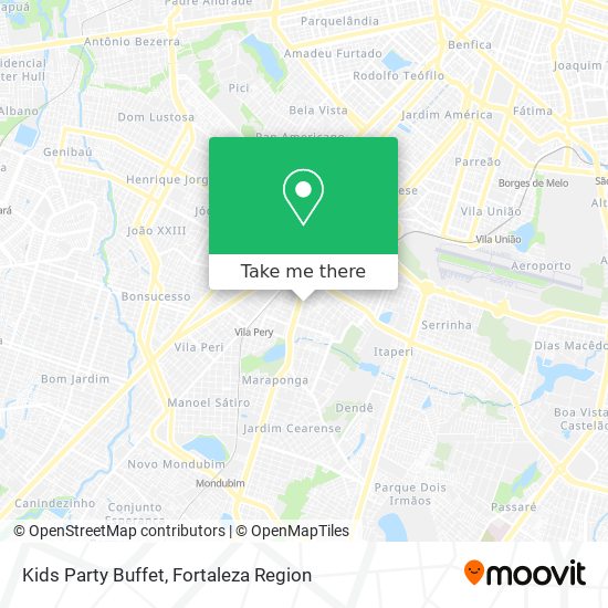 Kids Party Buffet map