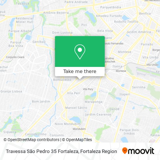 Mapa Travessa São Pedro 35 Fortaleza