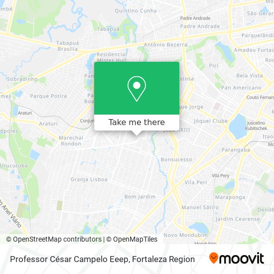 Professor César Campelo Eeep map