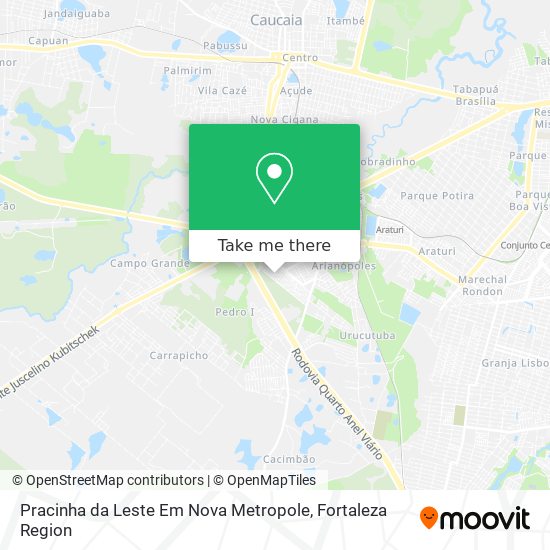Pracinha da Leste Em Nova Metropole map
