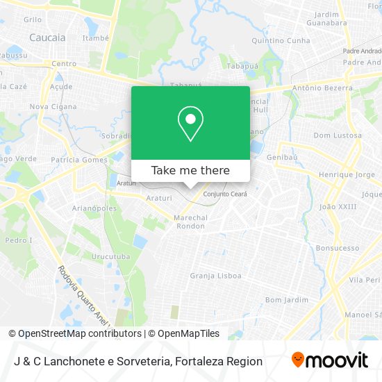 J & C Lanchonete e Sorveteria map