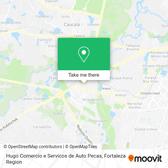 Hugo Comercio e Servicos de Auto Pecas map