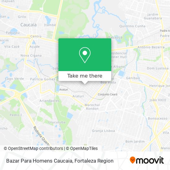 Bazar Para Homens Caucaia map