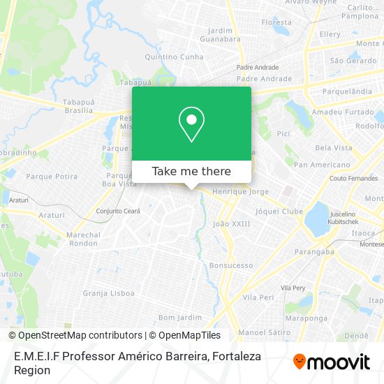 E.M.E.I.F Professor Américo Barreira map