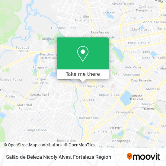 Mapa Salão de Beleza Nicoly Alves